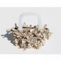 bascket bag / beige × white【受注生産】
