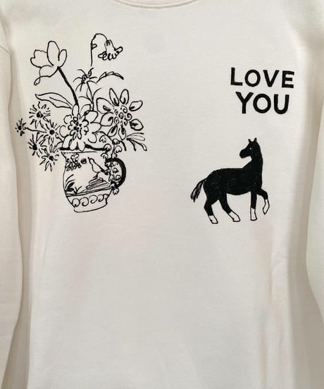 Paint Sweatshirt "LOVE YOU"