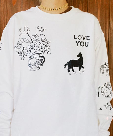 Paint Sweatshirt "LOVE YOU"