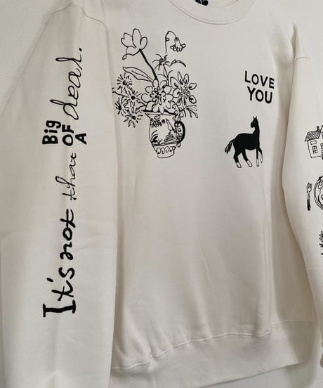 Paint Sweatshirt "LOVE YOU"