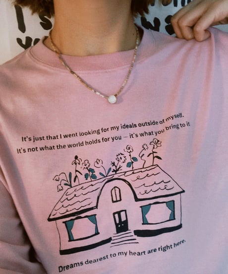 Long-Sleeve Shirt "HERE" Dusty Pink(限定品)