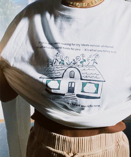 Long-Sleeve Shirt "HERE" Off White(限定品)