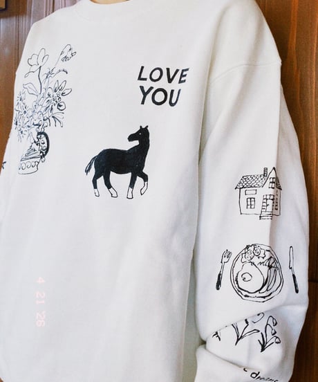 Paint Sweatshirt "LOVE YOU"