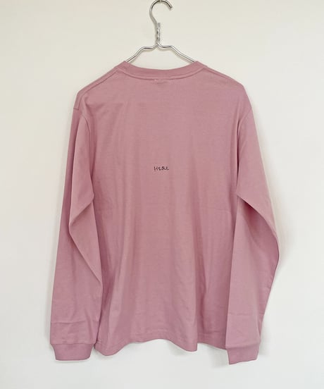 Long-Sleeve Shirt "HERE" Dusty Pink(限定品)