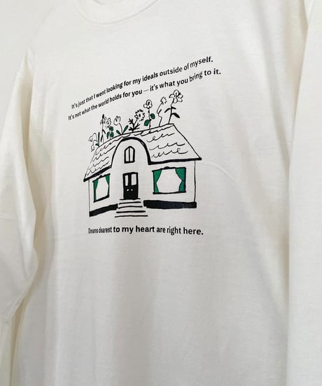 Long-Sleeve Shirt "HERE" Off White(限定品)