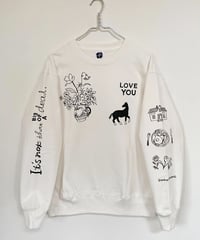 Paint Sweatshirt "LOVE YOU"