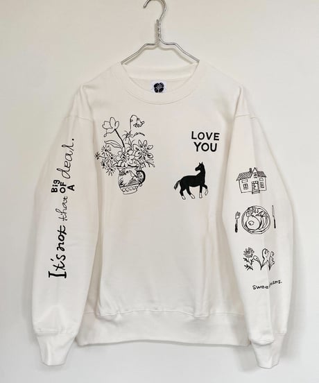 Paint Sweatshirt "LOVE YOU"