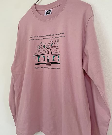 Long-Sleeve Shirt "HERE" Dusty Pink(限定品)