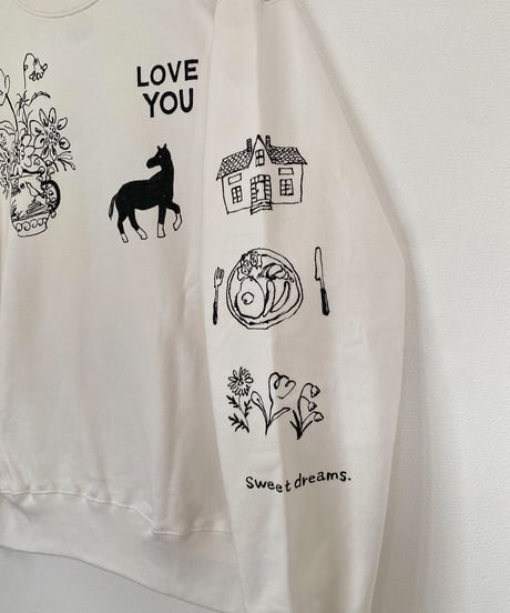 Paint Sweatshirt "LOVE YOU"