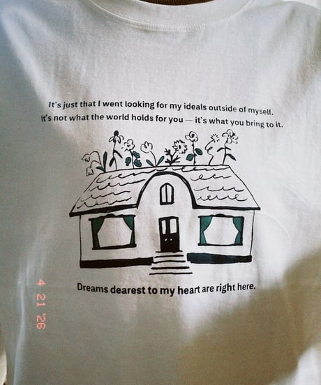 Long-Sleeve Shirt "HERE" Off White(限定品)