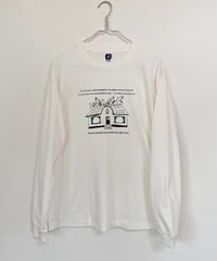 Long-Sleeve Shirt "HERE" Off White(限定品)