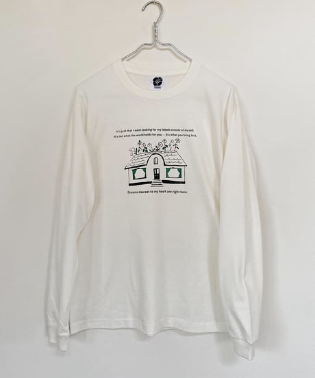 Long-Sleeve Shirt "HERE" Off White(限定品)