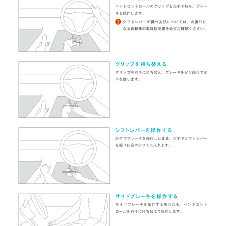 ハンドコントロールで安全に運転していただくために