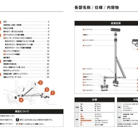 ハンドコントロール ND-2020 (普通・軽自動車)両用モデル　取扱説明書