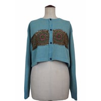 CROCHET KNIT CARDIGAN   /  261-AK010
