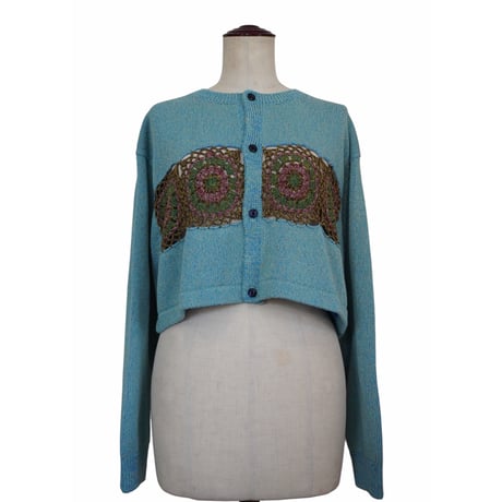 CROCHET KNIT CARDIGAN   /  261-AK010