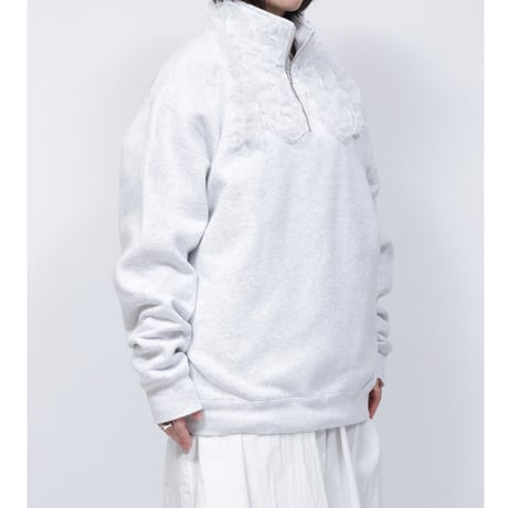 FRILL ZIP SWEAT  /  262-AC032  /   GRAY