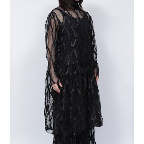 TAPE TULLE ONE PIECE   /  262-AS010 /  BLACK