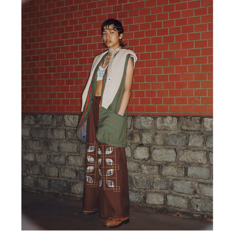 EMBROIDERY BIG PANTS   /  261-AP014
