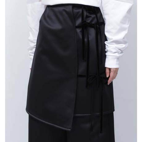 SATIN BONDING WRAP SKIRT   /  262-AP019