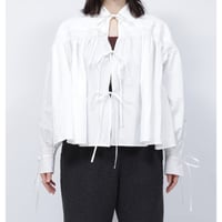 GATHER EMBROIDERY SHIRT  /  262-AS001  /  WHITE
