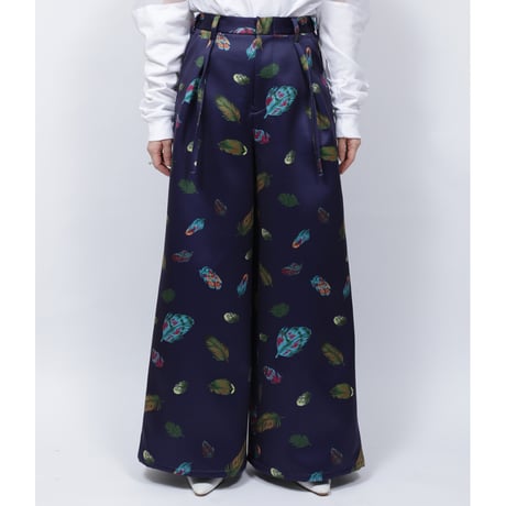 FETHER PRINT PANTS   /  262-AP020 /  NAVY