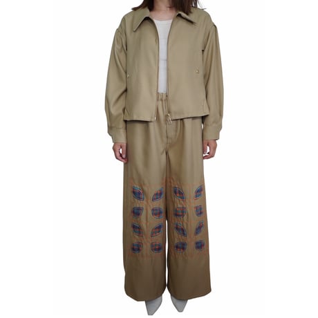 EMBROIDERY BIG PANTS   /  261-AP014