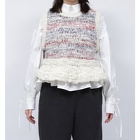 FLARED KNIT VEST   /  262-AK012 /  ORANGE MIX