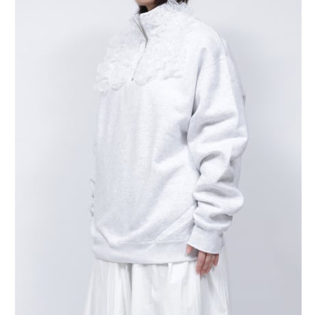 FRILL ZIP SWEAT  /  262-AC032  /   GRAY