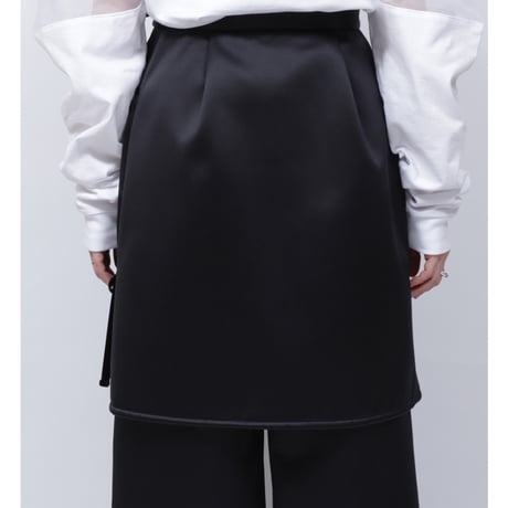 SATIN BONDING WRAP SKIRT   /  262-AP019