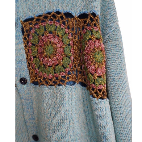 CROCHET KNIT CARDIGAN   /  261-AK010