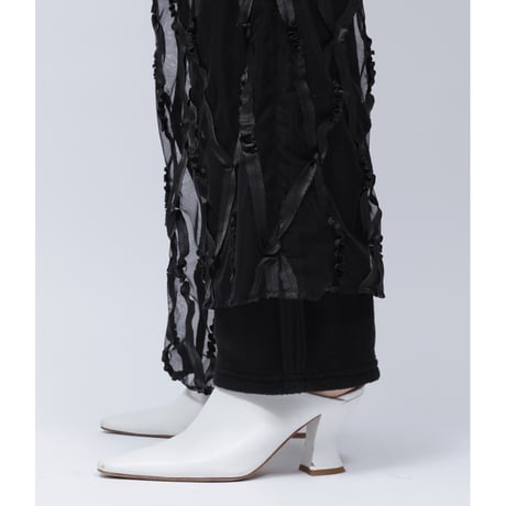 LAYERD TAPE TULLE PANTS   /  262-AP011  /  BLACK