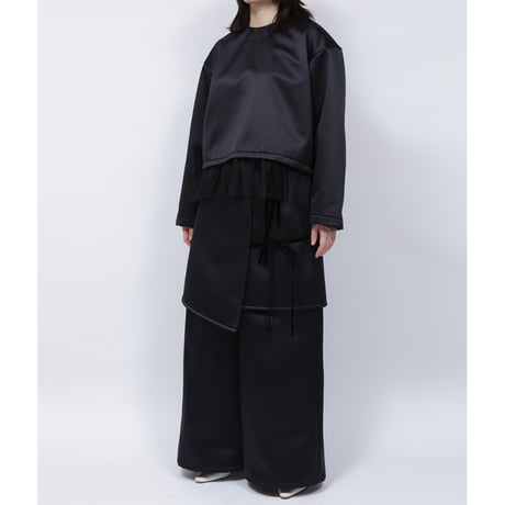 SATIN BONDING WRAP SKIRT   /  262-AP019