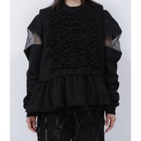 FLEECE FRILL VEST   /  262-AS022 /   BLACK