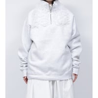 FRILL ZIP SWEAT  /  262-AC032  /   GRAY
