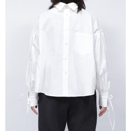 GATHER EMBROIDERY SHIRT  /  262-AS001  /  WHITE