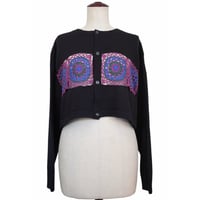 CROCHET KNIT CARDIGAN   /  261-AK010