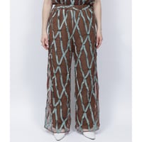 LAYERD TAPE TULLE PANTS   /  262-AP011  /  BROWN