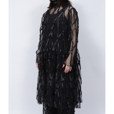 TAPE TULLE ONE PIECE   /  262-AS010 /  BLACK