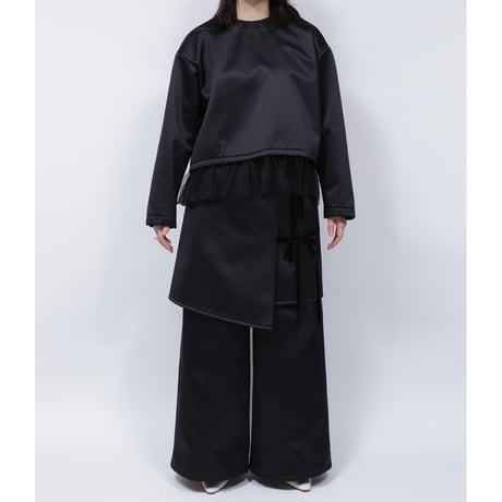 SATIN BONDING WRAP SKIRT   /  262-AP019