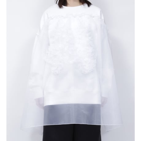 ORGANDY EMBROIDARY SWEAT  /  262-AC031  /  WHITE