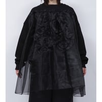 ORGANDY EMBROIDARY SWEAT  /  262-AC031  /  BLACK