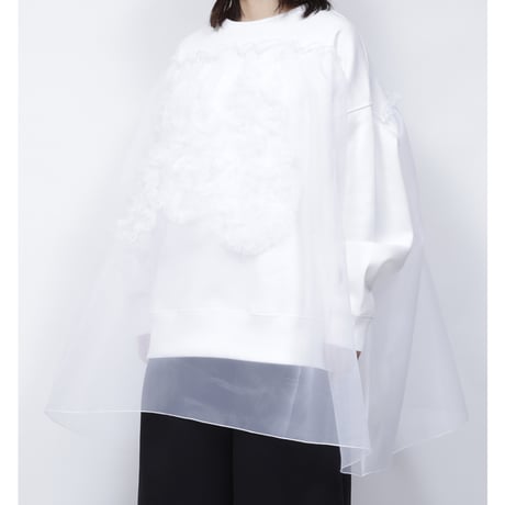 ORGANDY EMBROIDARY SWEAT  /  262-AC031  /  WHITE