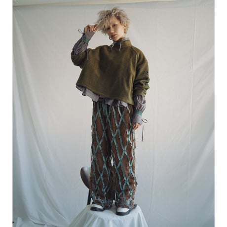 LAYERD TAPE TULLE PANTS   /  262-AP011  /  BROWN