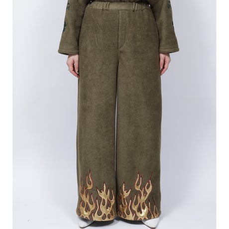 FLEECE FIRE PANTS   /  262-AP025  /  OLIVE