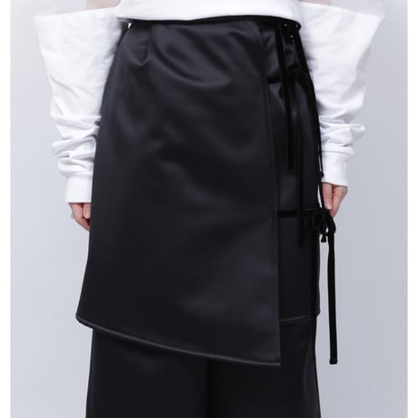 SATIN BONDING WRAP SKIRT   /  262-AP019
