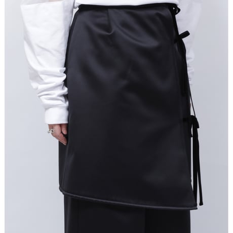 SATIN BONDING WRAP SKIRT   /  262-AP019