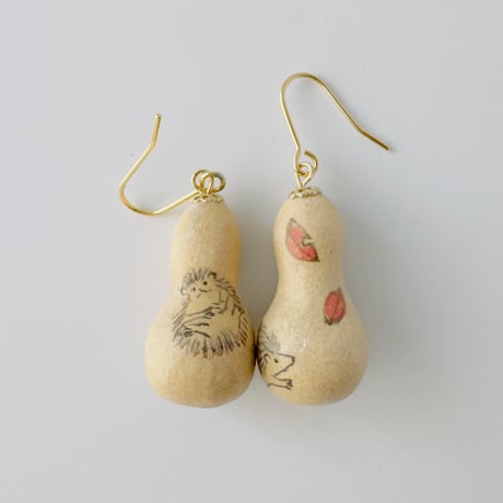 esou ceramics ／ 瓢箪ピアス　3-Type