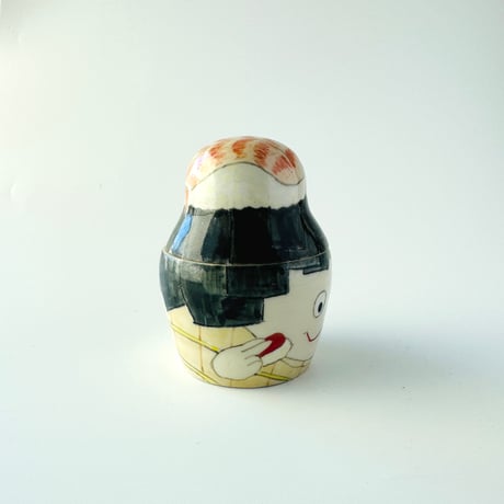 esou ceramics ／ 寿司君マトリョーシカ型小物入れ