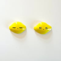 東海林たぬき ／ 陶器マグネット：レモン